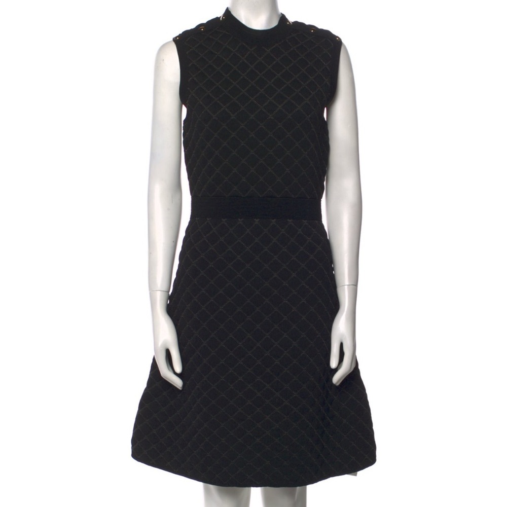Sandro Plaid Print Knee-Length Dress